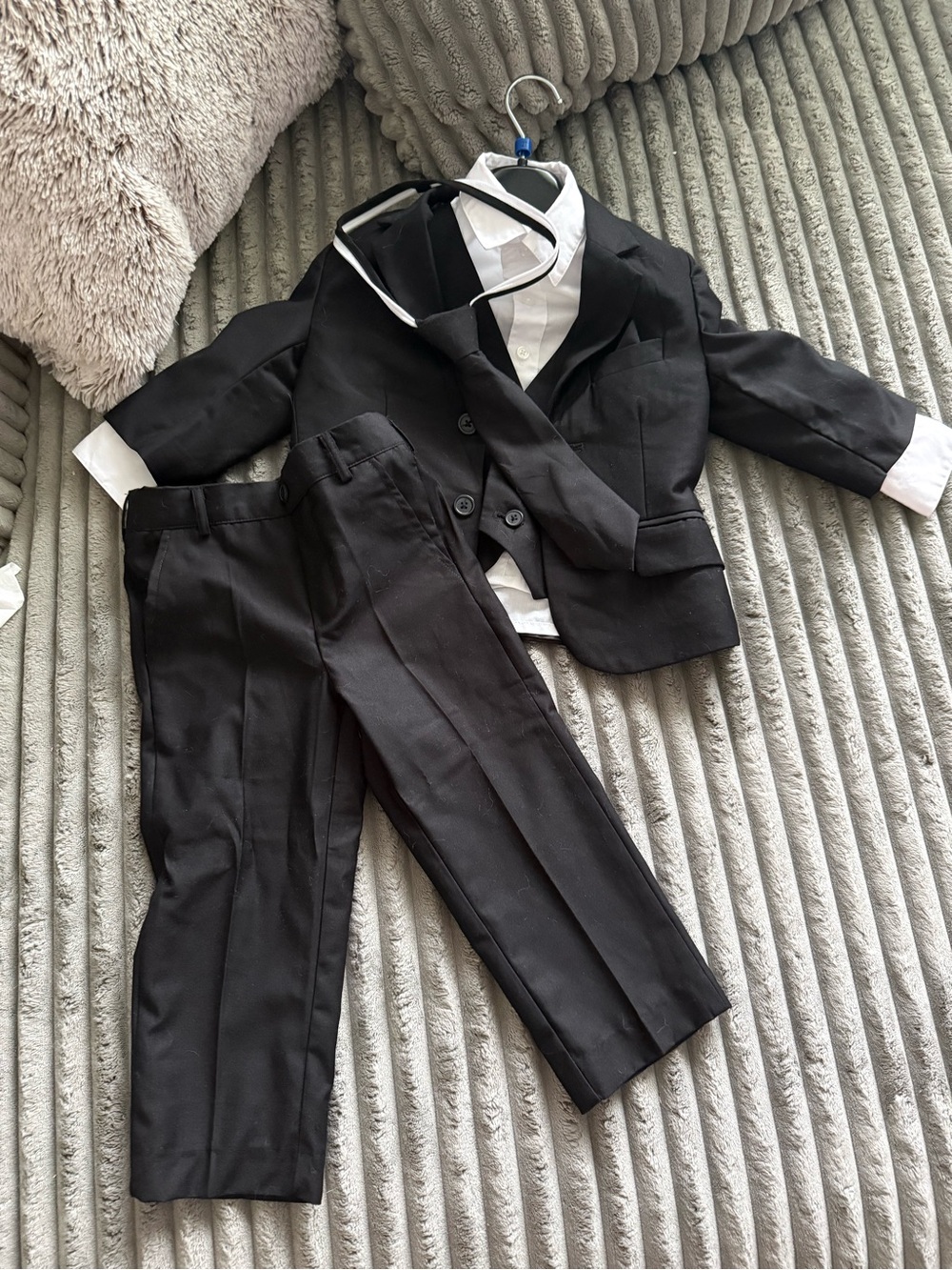 Classic Black Boys' 3-Piece Suit - Jacket, Vest & Pants
